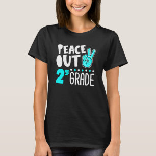 Peace Out 2. Grade Abschluss Letzter Tag Schule 20 T-Shirt