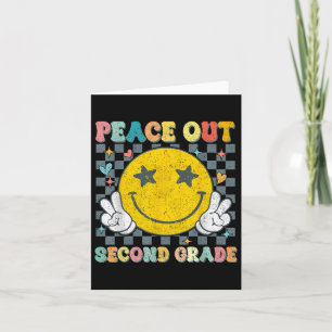 Peace Out 2. Grade Abschluss Letzter Tag Schule Se Karte