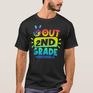 Peace Out 2. Grade Gefärbte Krawatte Abschluss Cla T-Shirt