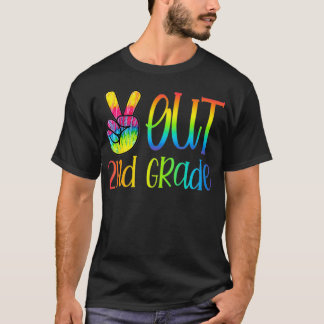 Peace Out 2. Grade Gefärbte Krawatte Abschluss Cla T-Shirt