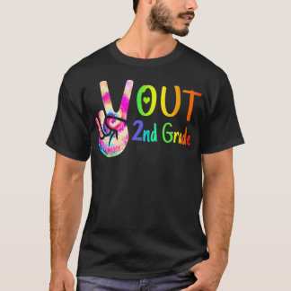 Peace Out 2. Grade Gefärbte Krawatte Abschluss Cla T-Shirt