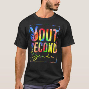 Peace Out 2. Grade Gefärbte Krawatte Abschluss let T-Shirt