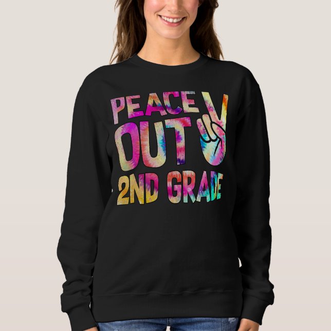 "Peace Out 2. Grade Happy Last Day of School Krawa Sweatshirt (Vorderseite)