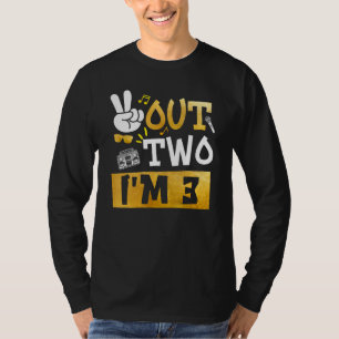 Peace Out 2 Ich bin 3 Jahre alt 3. Geburtstag Hip  T-Shirt