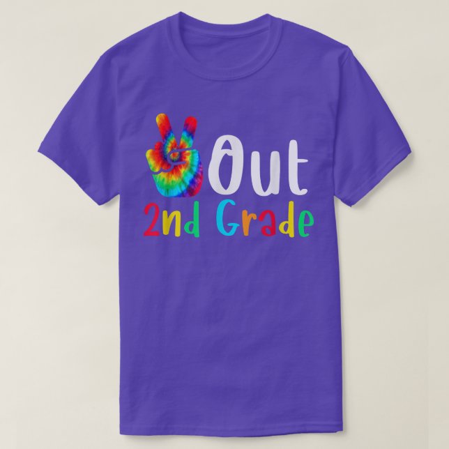 Peace Out 2nd Grade Graduation Last Day of School  T-Shirt (Design vorne)