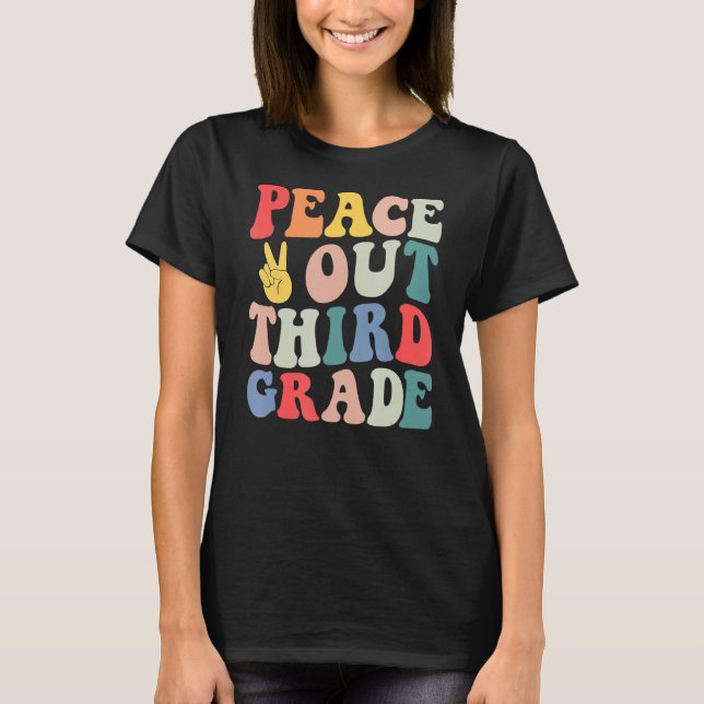Peace Out 3. Klasse Kinder T-Shirt (Vorderseite)