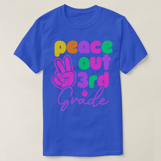 Peace Out 3. Klasse Letzter Schulsommer Vaca T-Shirt (Design vorne)