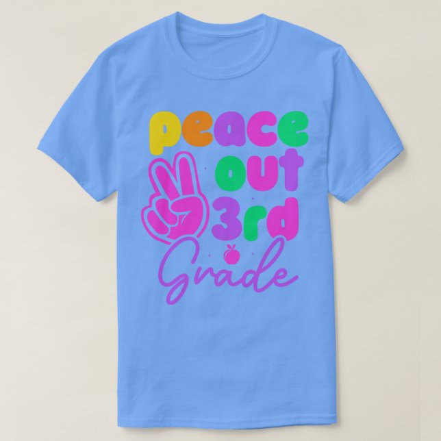 Peace Out 3. Klasse Letzter Schulsommer Vaca T-Shirt (Design vorne)