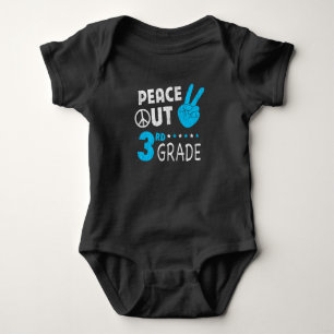 Peace Out 3. Klasse Niedliche lustige Kinder zurüc Baby Strampler
