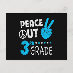 Peace Out 3. Klasse Niedliche lustige Kinder zurüc Postkarte