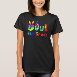Peace Out 4. Grade Gefärbte Krawatte Abschluss T-Shirt