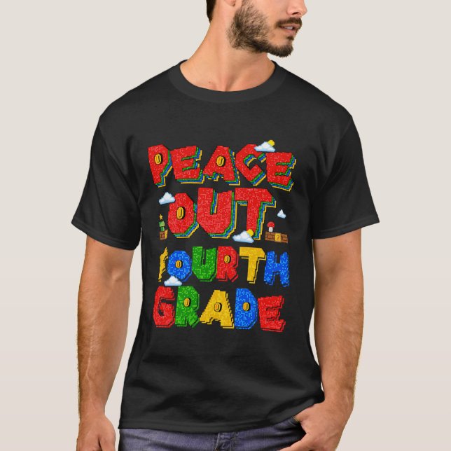 Peace Out 4. Klasse Goodbye 4. T-Shirt (Vorderseite)