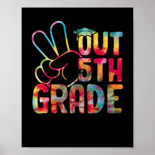 Peace Out 5th Grade Abschluss am letzten Schultag Poster