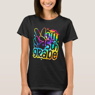 Peace Out 5th Grade Abschluss am letzten Schultag T-Shirt