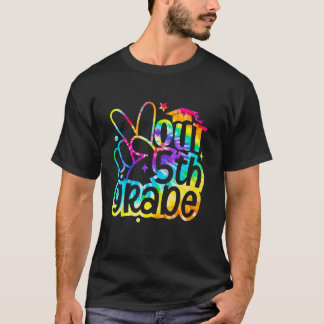 Peace Out 5th Grade Abschluss am letzten Schultag T-Shirt
