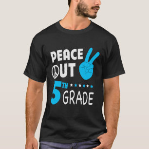 Peace Out 5th Grade Boys Fünfter Abschluss T-Shirt