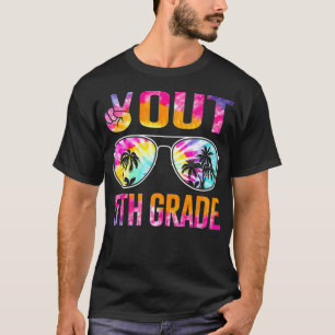 Peace Out 5th Grade Gefärbte Krawatte Abschluss T-Shirt