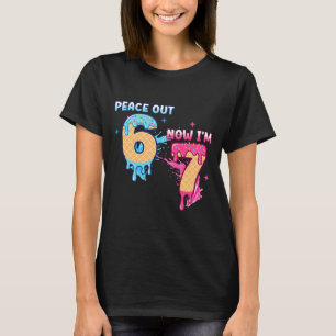 Peace Out 6 Jetzt bin ich 7 Eiscreme-Tropf 7. Gebu T-Shirt