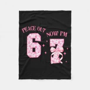 Peace Out 6 Jetzt bin ich 7 Jahre alt Geburtstag 6 Fleecedecke