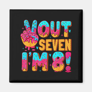 Peace Out 7 Ich bin 8 Acht Jahre alt 8. Geburtstag Magnet