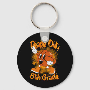 Peace Out 8. Klasse Abschluss am letzten Tag Schlüsselanhänger