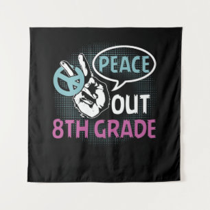 Peace Out 8. Klasse Wandteppich