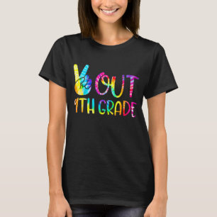 "Peace Out" 9. Klasse Glück letzten Tag der Krawat T-Shirt