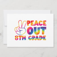 Peace Out Achte Klasse Gefärbte Krawatte Letzter T