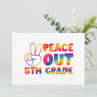 Peace Out Achte Klasse Gefärbte Krawatte Letzter T