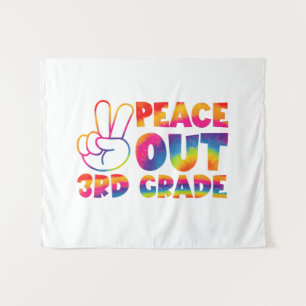Peace Out Dritte Gefärbte Krawatte Letzten Tag 3. Wandteppich
