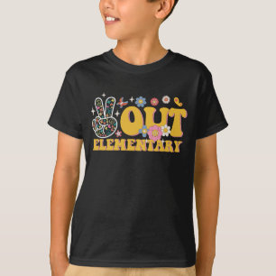 "Peace out elementare Groovy" Letzten Schultag T-Shirt