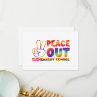 Peace Out Elementary School Gefärbte Krawatte Letz