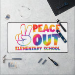 Peace Out Elementary School Gefärbte Krawatte Letz Schreibtischunterlage<br><div class="desc">Gefärbte Krawatte von Grundschulen am letzten Schultag</div>