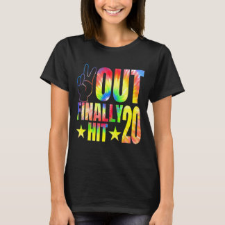 Peace Out Endlich trifft 20 Jahre alt 20. Geburtst T-Shirt