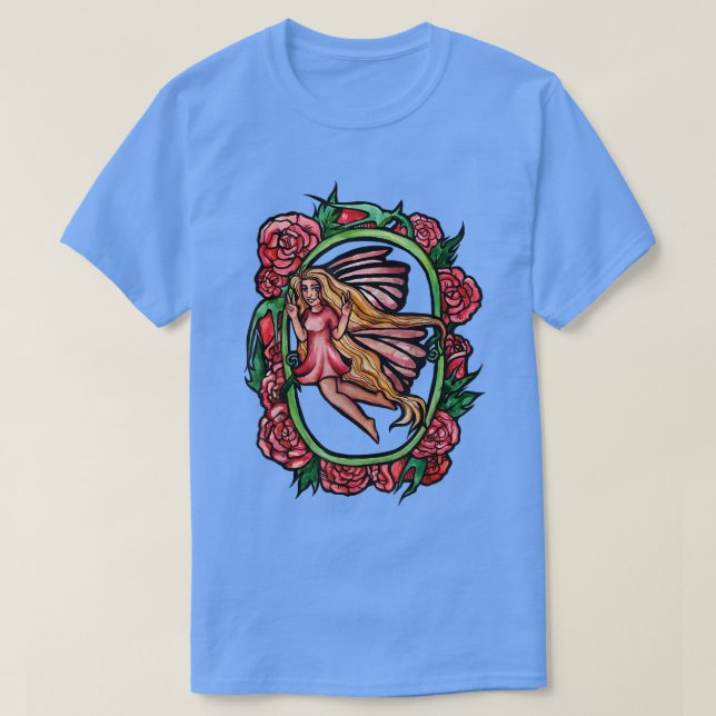Peace Out Fee Friedliche Rose Garten T-Shirt (Design vorne)
