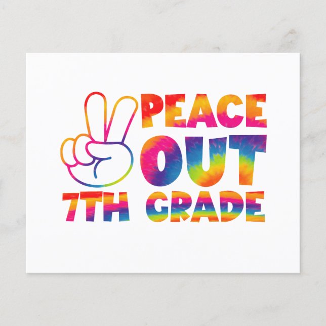 Peace Out Gefärbte Krawatte der 7. Klasse (Vorderseite)
