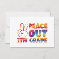 Peace Out Gefärbte Krawatte der 7. Klasse