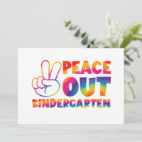 "Peace out Kindergarten" Gefärbte Krawatte letzten
