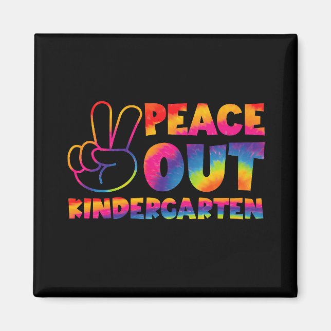 "Peace out Kindergarten" Gefärbte Krawatte letzten Magnet (Vorne)