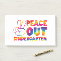 "Peace out Kindergarten" Gefärbte Krawatte letzten