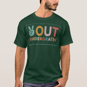 Peace Out Kindergarten Niedlicher Abschluss Klasse T-Shirt