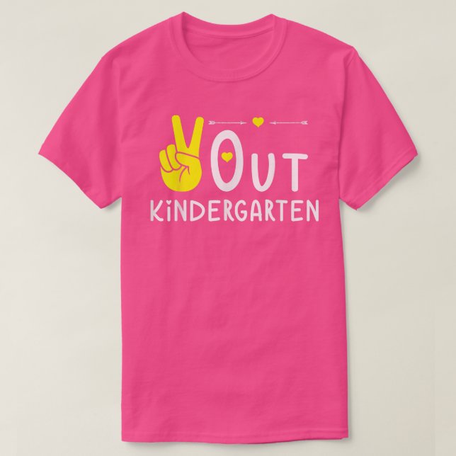 Peace Out Kindergarten Shirt Abschluss (Design vorne)