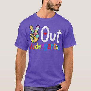 Peace Out Kindergarten Shirt am letzten Schultag G