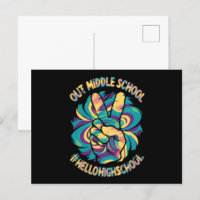 Peace Out Middle Hello High School Gefärbte Krawat