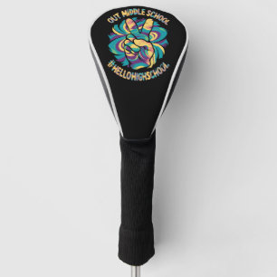 Peace Out Mittelstufe Hallo Oberstufe Schul-Tie Dy Golf Headcover