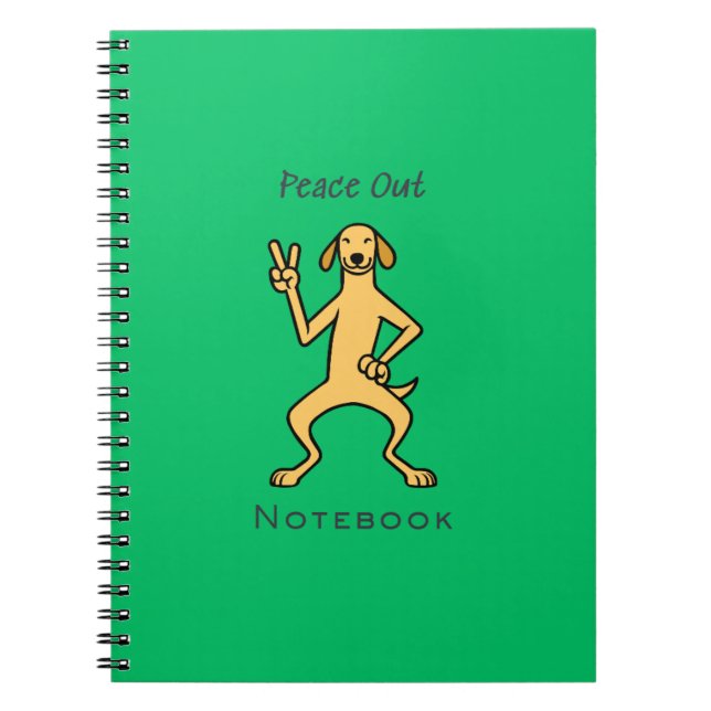 Peace Out Notebook Notizblock (Vorderseite)