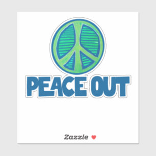 Peace Out Peace Sign Aufkleber