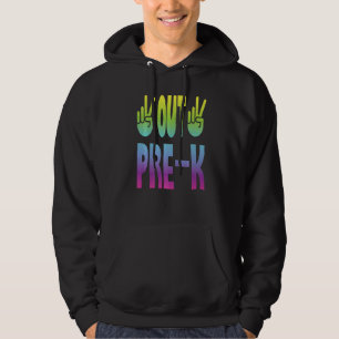 Peace Out Pre K Last Day of School Pre Kindergarte Hoodie
