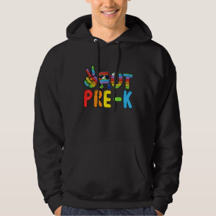 Peace Out Pre-Kindergarten Peace Hand & Dabbing Po Hoodie