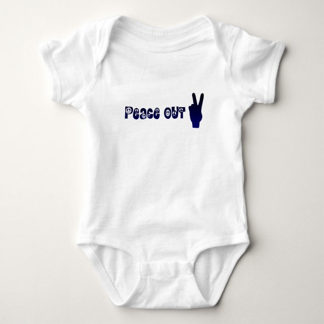 Peace Out Säugling One Stück Baby Strampler (Vorderseite)